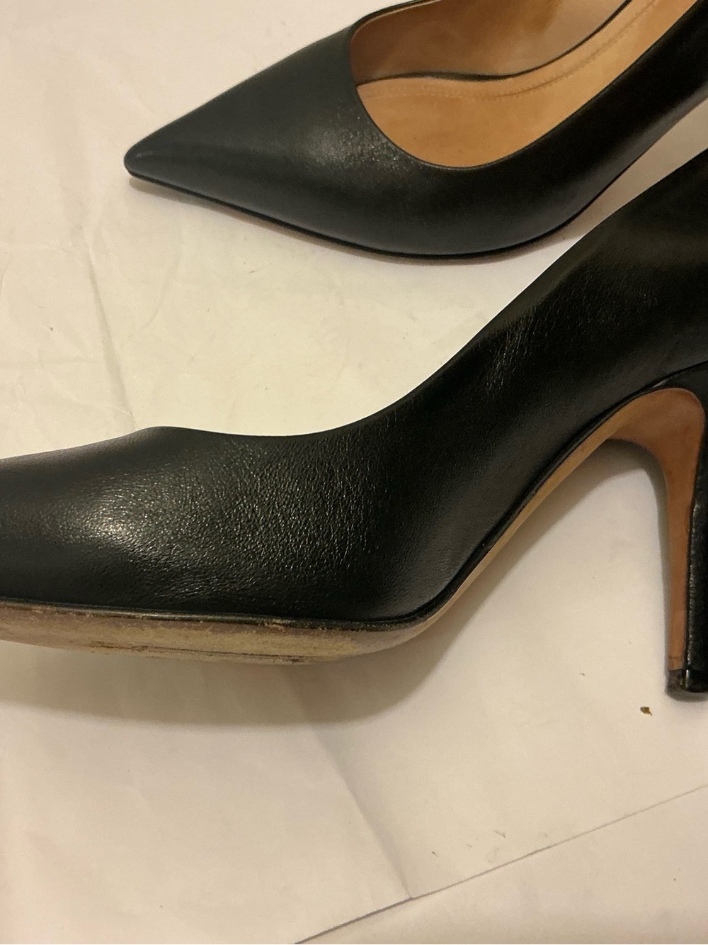Celine Paris Black Leather Pointed Toe Pumps - Women’s Size 36.5 - Picture 4 of 10
